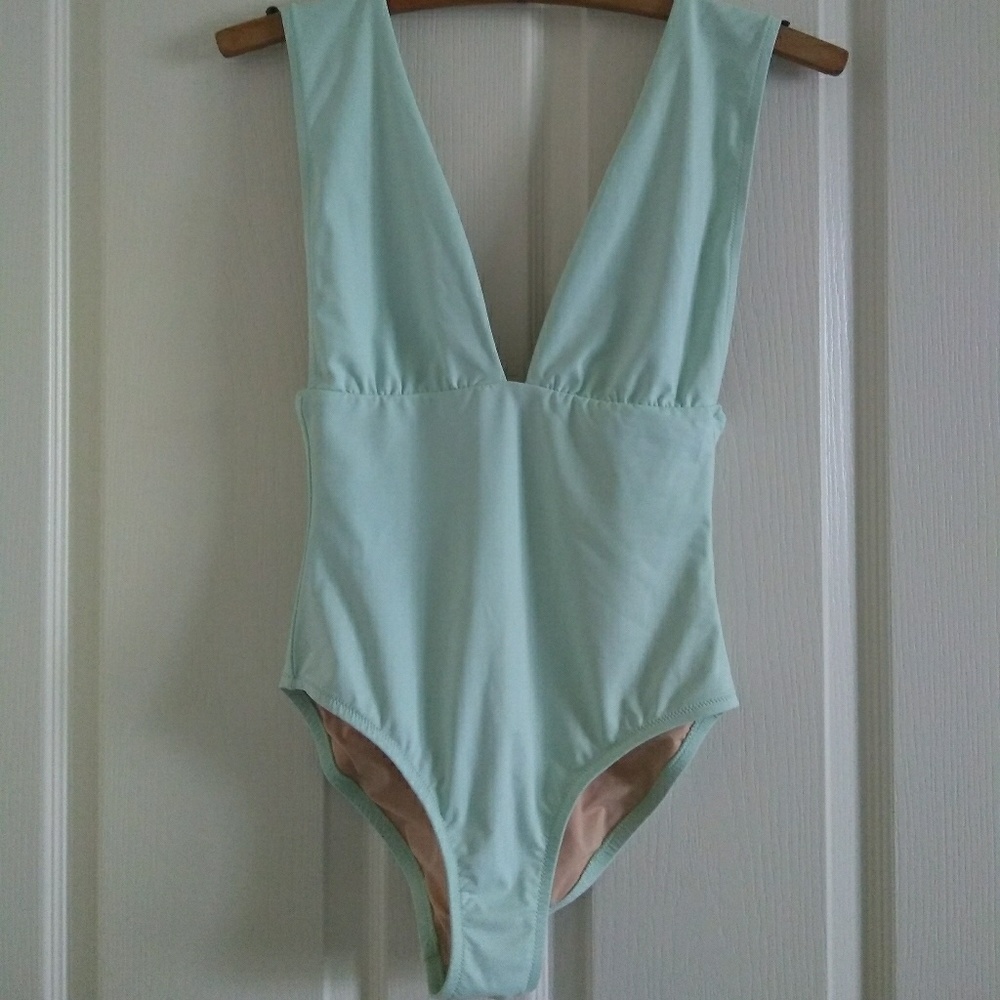 J Crew V-Neck Italian Matte Swimsuit
